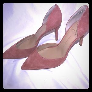 Banana Republic Pink Suede Alicia D'Orsay Pumps